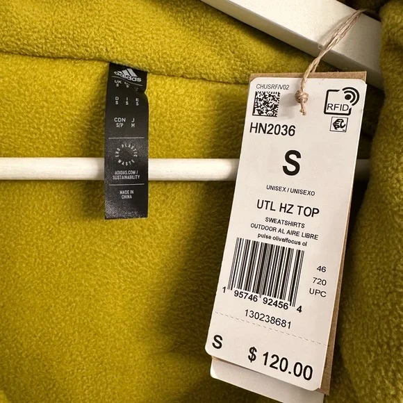 Adidas Terrex UTL HZ TOP- Cordura pullover Fleece. Size SMALL- NWT- UNISEX - Picture 3 of 10